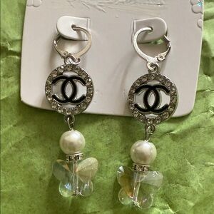 Elegant Silver and Black Earrings